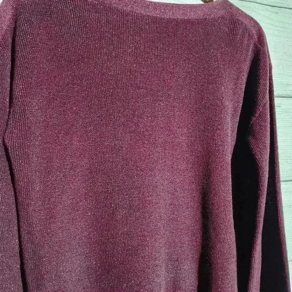 Michael Kors Shimmery Burgundy Top Size S - Picture 2 of 9